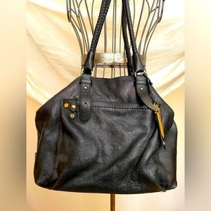 Cole Haan Black Leather Saychel Bag